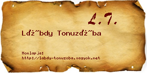 Lábdy Tonuzóba névjegykártya